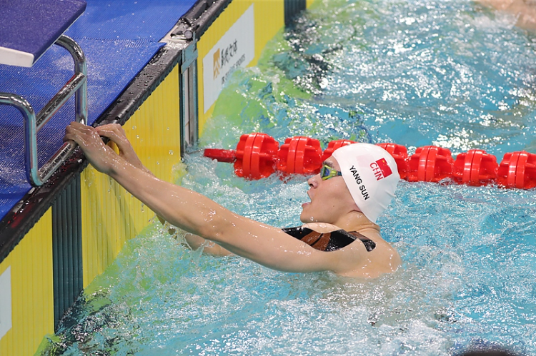 米混合泳决赛，孙杨获得第四名